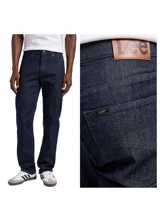 Férfi farmer, Lee, X, Regular Fit, Közepes derék, Cipzáras, Hosszú, 5 zsebes, Pamut, Kék, Kék