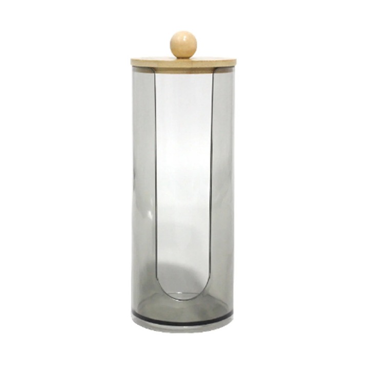 Dispenser compact pentru pahare de hartie, plastic, 18x7.8x7.8cm, transparent