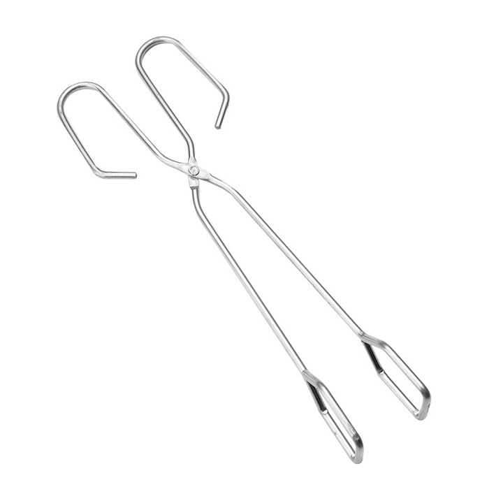 Grillcsipesz, rozsdamentes acél, 24cm, ezüst