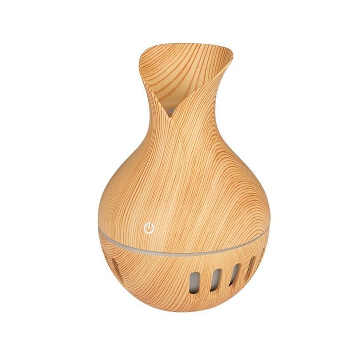 Difuzor aromaterapie ultrasonic, umidificator, lumina albastra, 130ml, 10x15cm