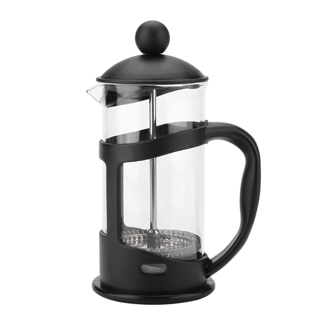 Cafetiera manuala ZYBLSSBB 350ml inox albastru sticla