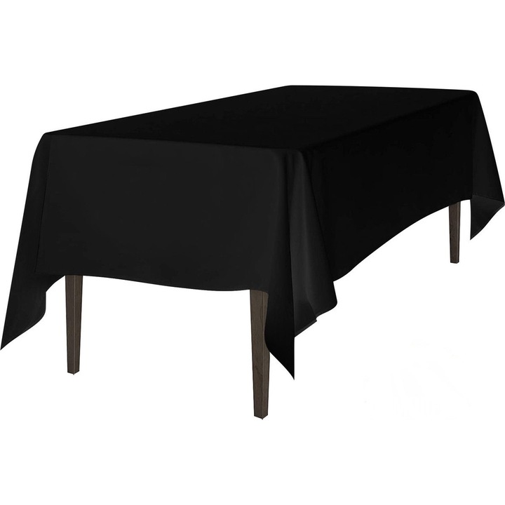 Vízálló asztalterítő 259x140 cm fekete poliészter