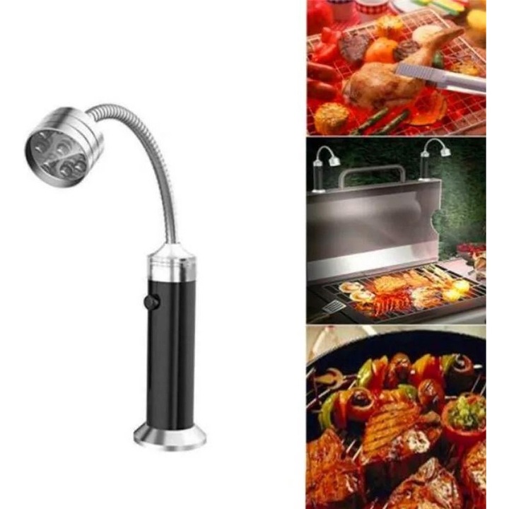 2 db mágneses BBQ lámpa szett, 9 LED, vízálló, 20x2.5x2.5cm