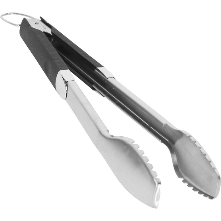 Grill csipesz 46cm rozsdamentes acél csúszásmentes fogantyú akasztóval