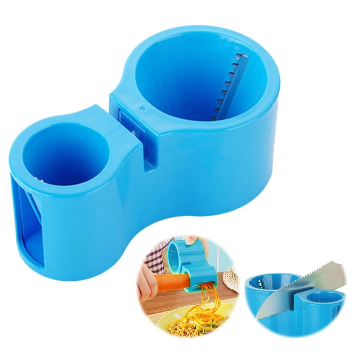 Set ustensile bucatarie YANYXR, plastic, albastru, mic