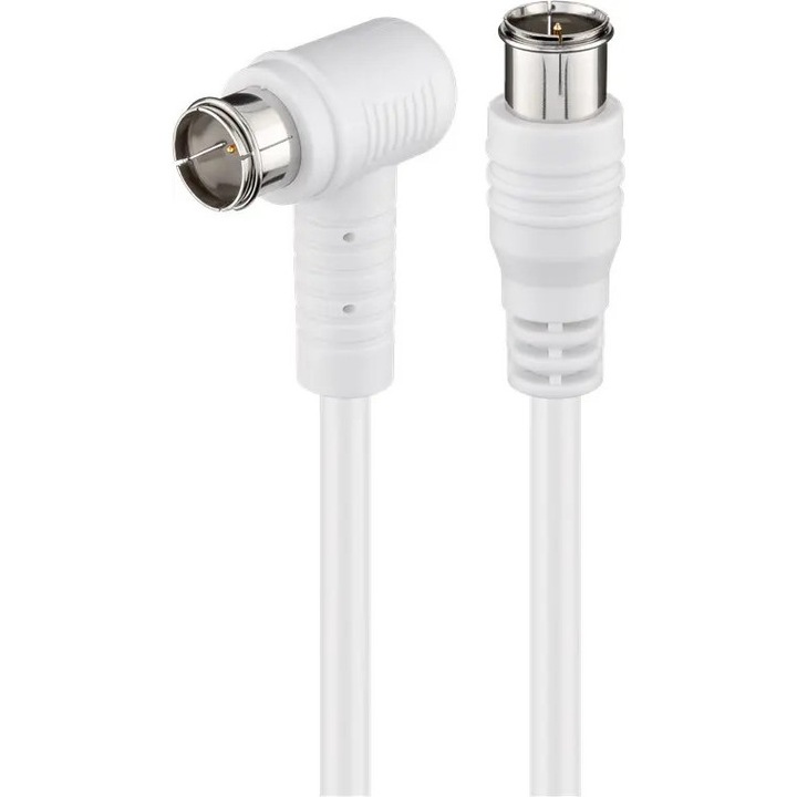 Duplán árnyékolt koaxiális műholdkábel 2.5m fehér 5.3mm