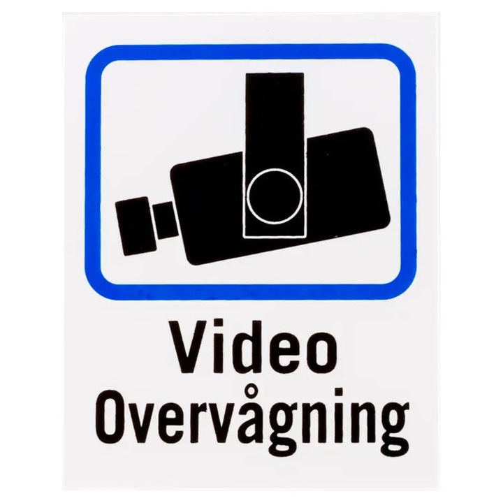 Videó megfigyelő táblák műanyag 8x10cm 2 db-os szett