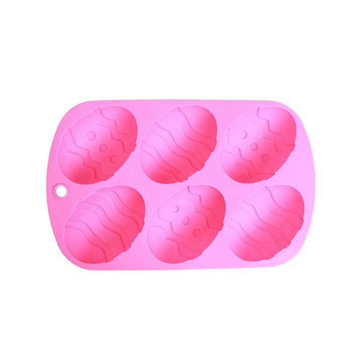 Forma silicon pentru prajituri, 6 oua, alimentara, 14x10x2cm