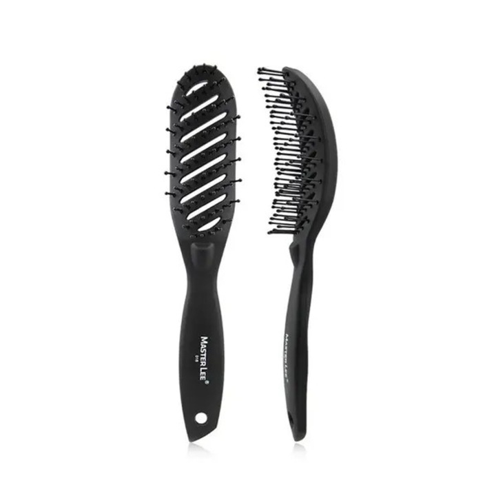 Pieptene curbat negru, rezistent la caldura, anti-static, 24.1x4.2x1.5cm
