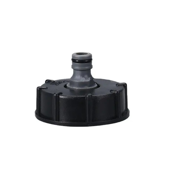 Tömlőadapter 1/2 hüvelyk, PP, fekete-szürke, 6x6x4.8cm