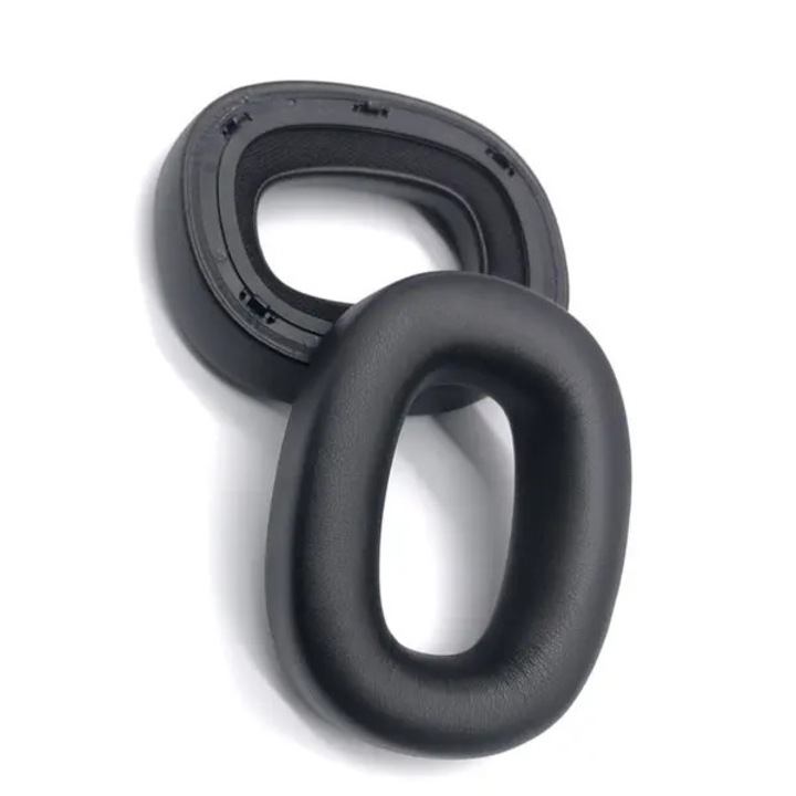 2 db fülpárna szett, protein bőr és memóriahab, fekete, 10x7.5x2.5cm