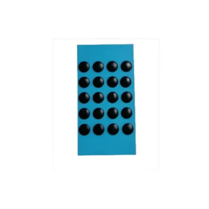 20 db PTFE egérláb készlet, 6mm, fekete, 0.6x0.6x0.1cm