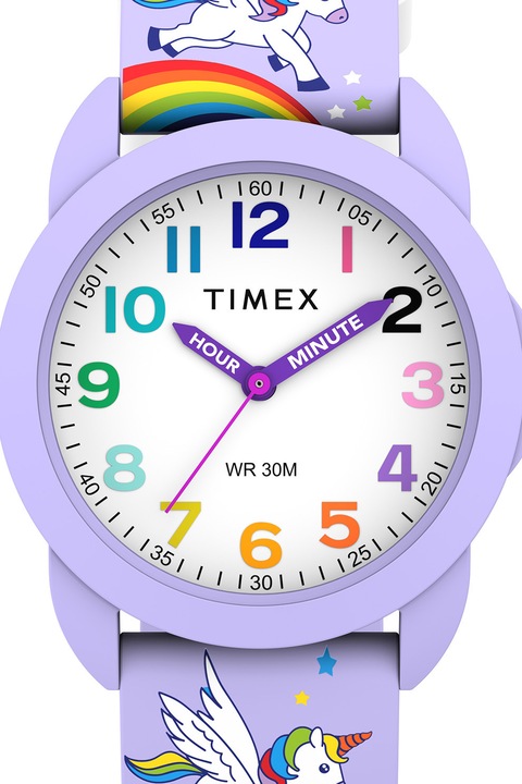 Timex, Egyszarvús mintájú kvarc karóra, Orgona, fehér