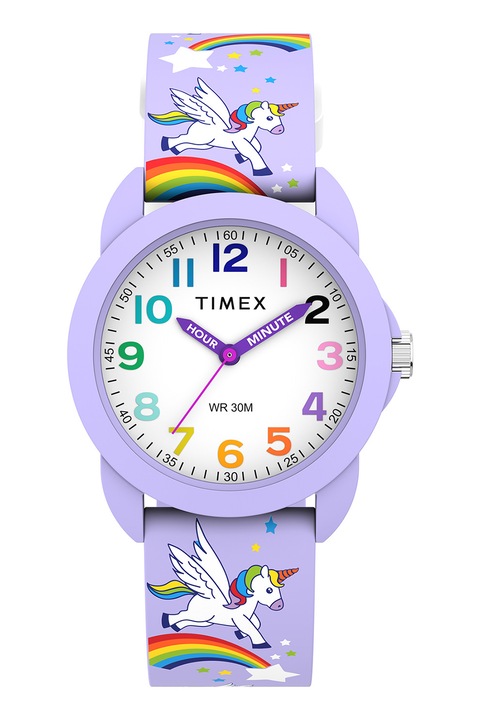 Timex, Egyszarvús mintájú kvarc karóra, Orgona, fehér