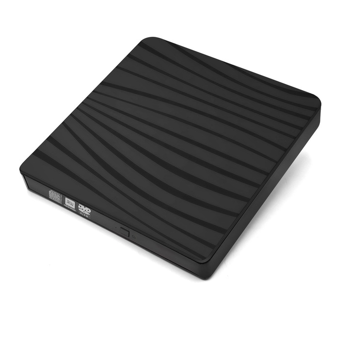 Unitate optica externa DVD USB 3.0 Type-C, compatibila Windows Mac, portabila