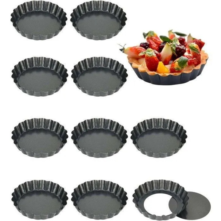 Mini tortaforma 10 cm tapadásmentes fém kivehető aljjal
