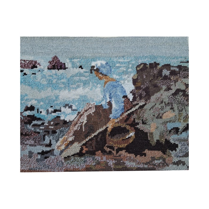 Goblen neinramat, Pescarita, 23.5 x 18 cm, 40 culori, Multicolor