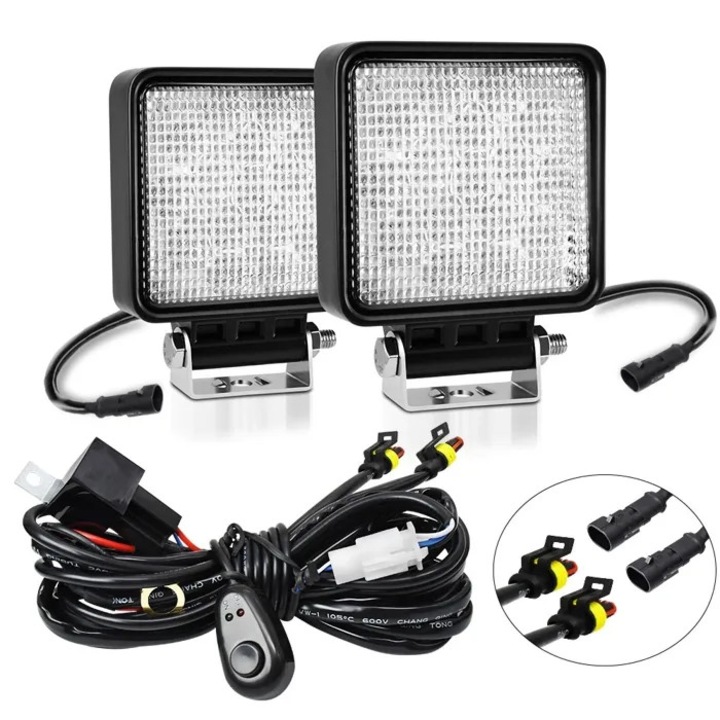 LED прожектор 4 инча 14W 6000K IP68 многоцветен 4x4см