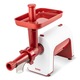 Storcator de rosii si fructe moi ZASS ZTJ 02, putere 1000 W, angrenaje partial metalice, 2 site (diametru 1, 5 mm si 2, 0 mm), functie Reverse, culoare Alb/Rosu