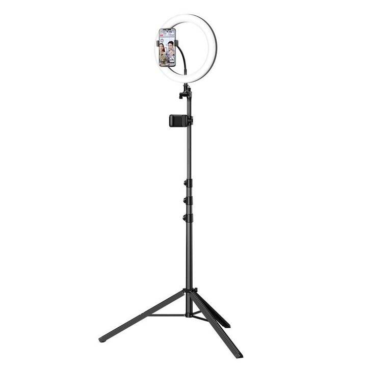 Mcdodo TB-7970 kihúzható állvány, 200 cm, LED világítás, vezetékes távirányító, fekete