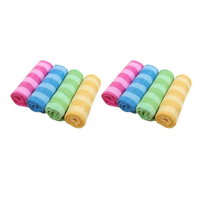 Laveta bumbac moale pentru curatare, multicolor, 19x14x4cm