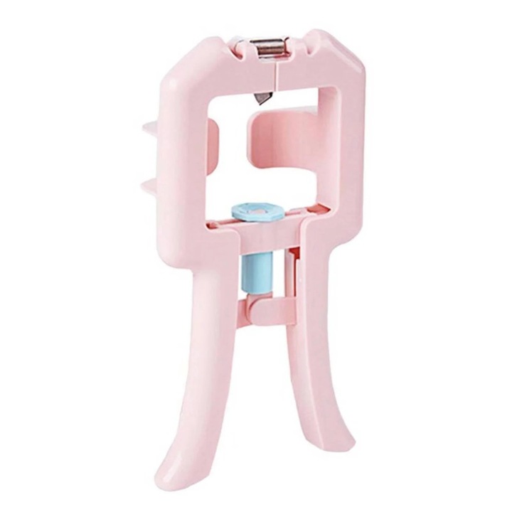Deschizator oua fierte, dispozitiv pentru decojit, plastic, portabil, roz