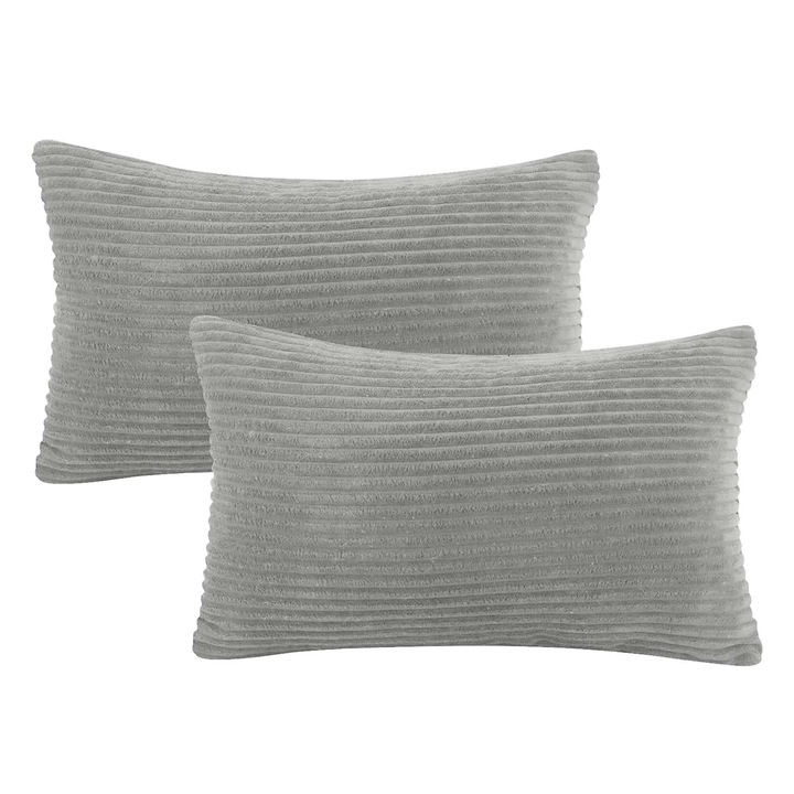 Set 2 Perne Decorative Catifea Dungi, Multicolor, 12x20inch