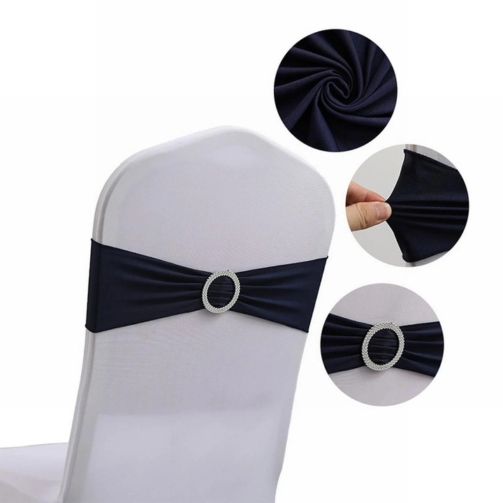 Set 10 huse scaun elastic decorativ nunta hotel multicolor 15x10x5cm