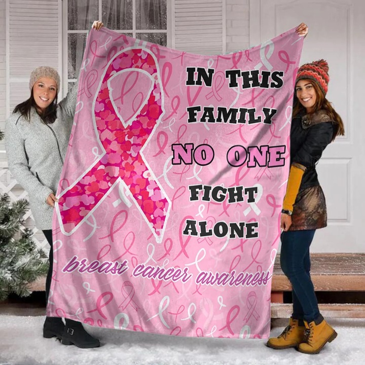 Patura flanel roz constientizare cancer mamar 130x150cm