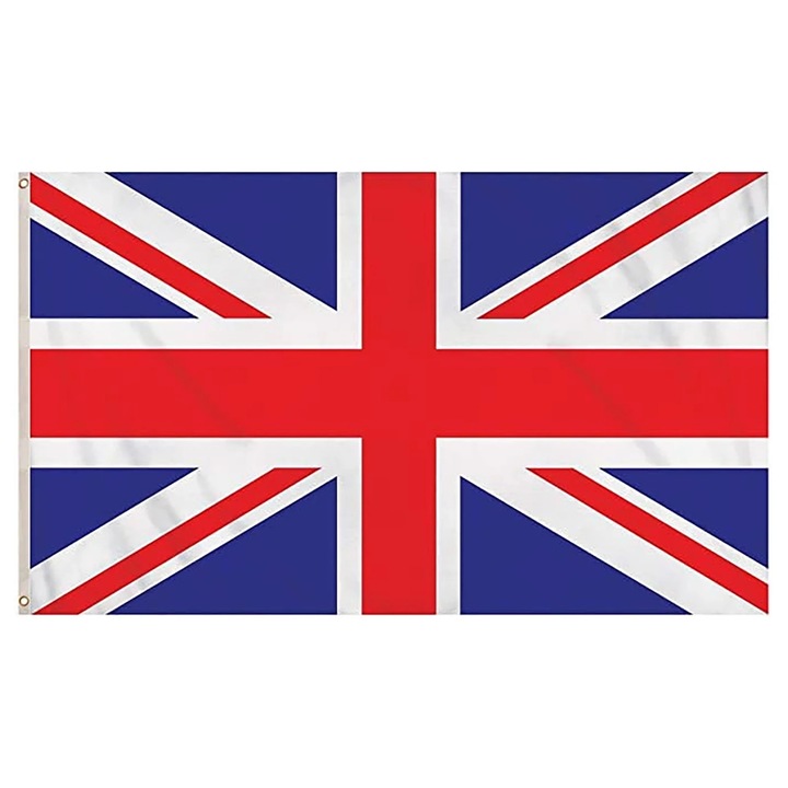 Steag britanic 56x88cm poliester rezistent cu decoratiuni color si accesorii metalice