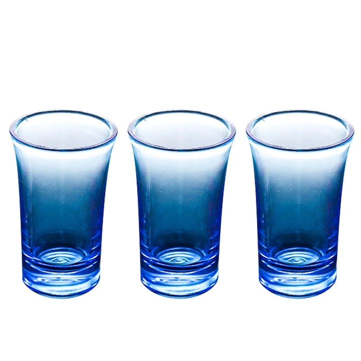 YANYXR 3 darabos talp nélküli akril pohár készlet, strapabíró, többszínű, 35ML, 4.3x6.6x3.1cm