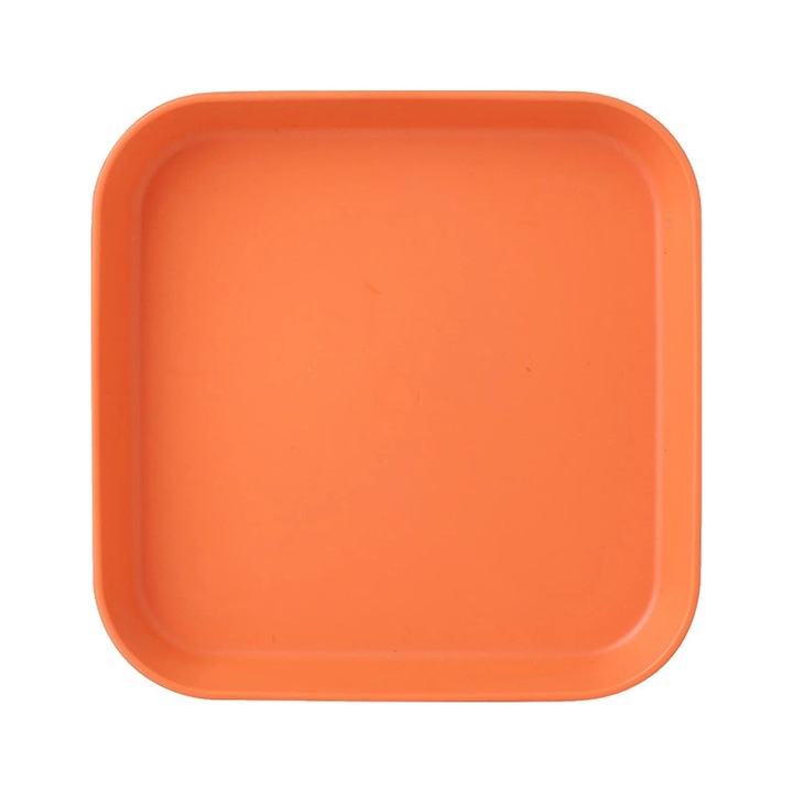 Farfurie mica plastic pentru gustari, 14.5x14.5x1.5cm