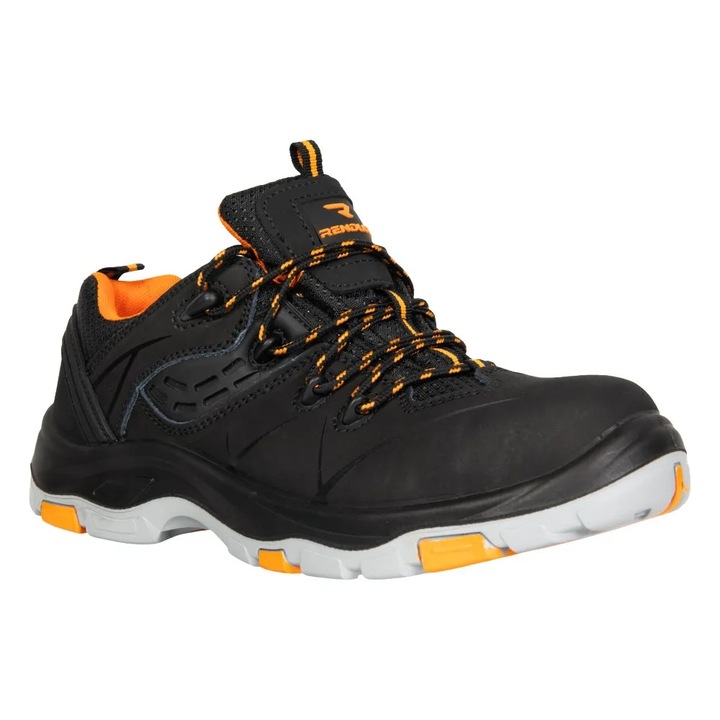 Pantofi de protectie din cauciuc cu bombeu compozit si lamela nemetalica, Renania S3, proprietati electrostatice ESD, talpa antiderapanta, culoarea negru - marimea 47
