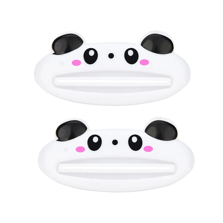 Set 2 Dispozitive Stoarcere Tuburi, Animal Cartoon, Plastic, 9x4cm