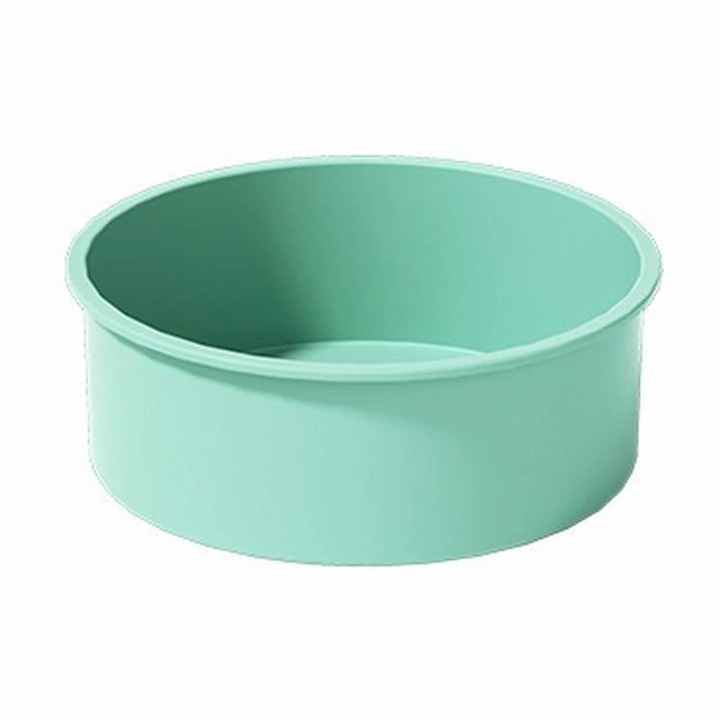 Tava silicon rotunda YANYXR, 15x15x6cm, verde menta, set copt nonaderent