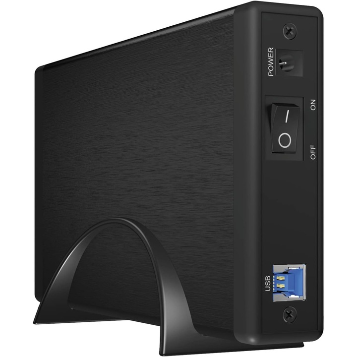 Carcasa Externa Icy Box IB-377U3 pentru HDD 3.5", USB 3.0, Aluminiu, Negru