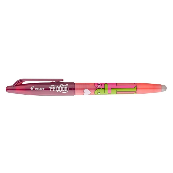 Roller Pilot Frixion Ball Best Friends 0.7 mm, cerneala albastra, Corp roz coral