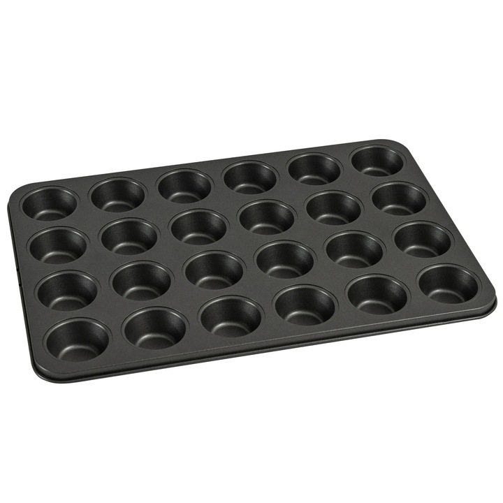 Sütőforma 24 mini muffinhoz, szénacél, 37.7x25.7cm