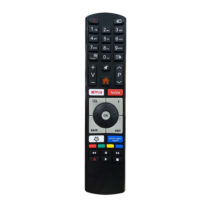 Telecomanda universala pentru TV, preconfigurata, neagra, 2xAAA