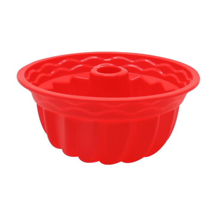 Tava rotunda copt silicon, fluturat, rezistenta temperaturi