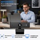 Уеб камера 4K UHD, INOMEVIX®, уеб камера 8 MP, двойни AI микрофони, автофокус, 8x цифрово увеличение, капак за поверителност, FOV 80.1°, ергономичен дизайн, USB Plug & Play, камера за компютър, лаптоп, черна