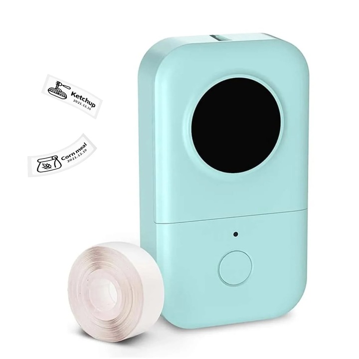 Imprimanta termica de etichete mini Bluetooth, portabila, 203 dpi