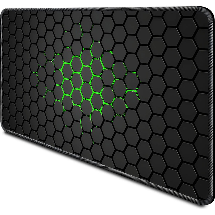 Egérpad gaming 900x400mm fekete csúszásmentes vízálló 3mm