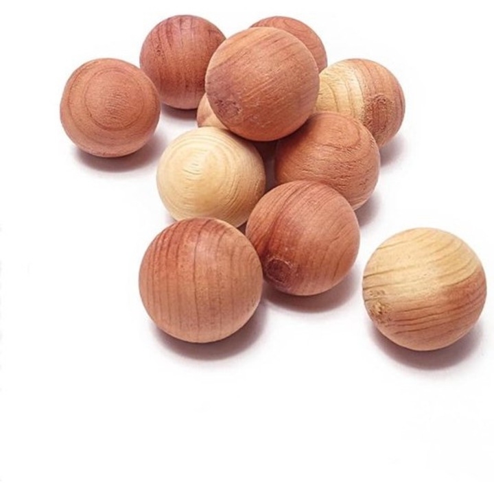 Cédrusfa golyó készlet, 30 db, natúr, barna, 3cm