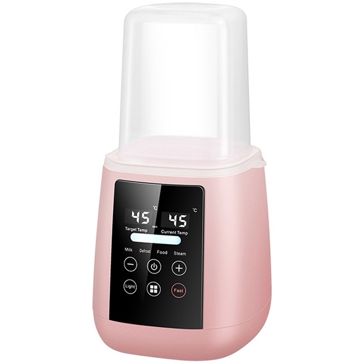 Incalzitor biberon multifunctional 9 in 1, sterilizare, roz, 48h constant temperatura