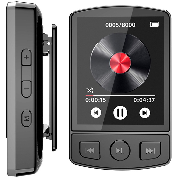 MP3 MP4 плейър, 32GB, Bluetooth, черен, 66x41.5x18mm