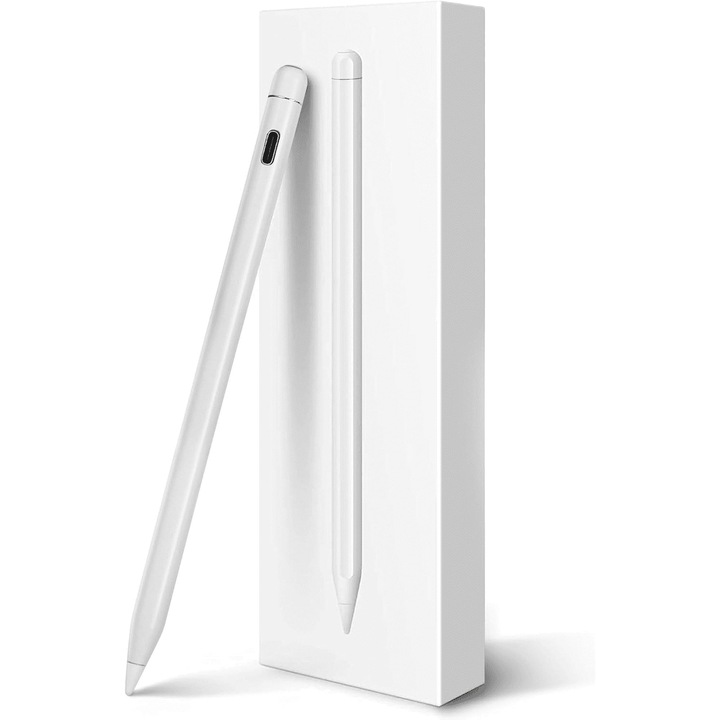 Stylus pentru iPad 9-10 generatie, sensibil, alb, 1.5mm