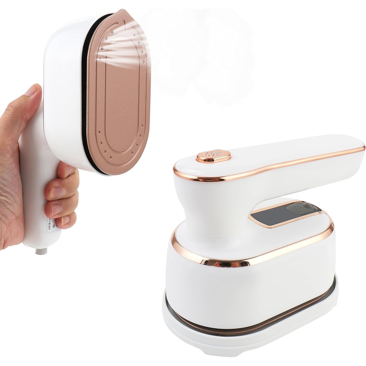 Mini fier de calcat cu aburi ZYBLSSBB, incalzire rapida, pliabil, alb, 180x compact