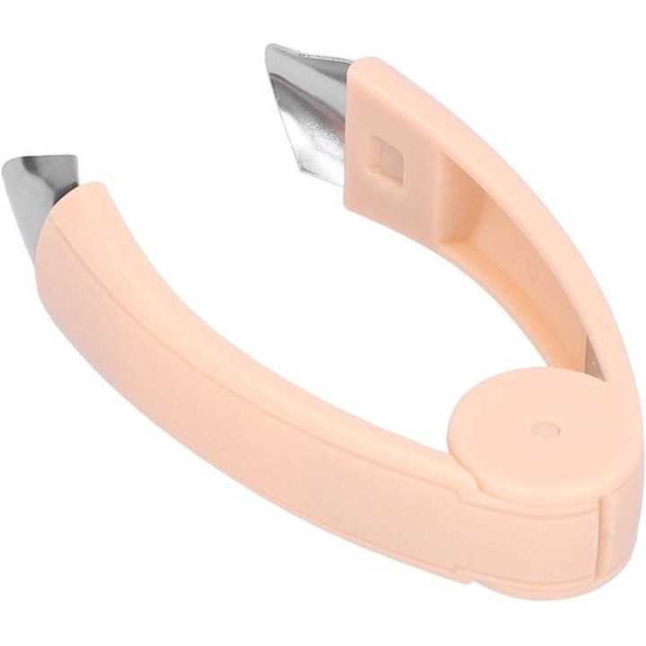 Extractor miez pentru fructe K0255-0804-BLCJ60323, lama din otel inoxidabil, maner din plastic, roz pal, 12 x 3 cm