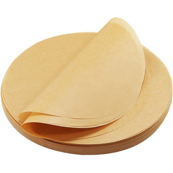 Hartie de copt rotunda 28cm set 150 foi, rezistenta la caldura, antiaderenta